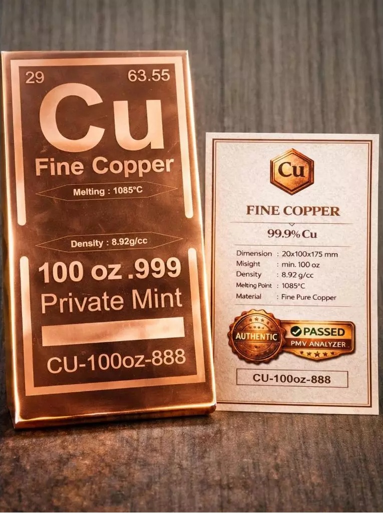 Fine Copper 100oz Standard