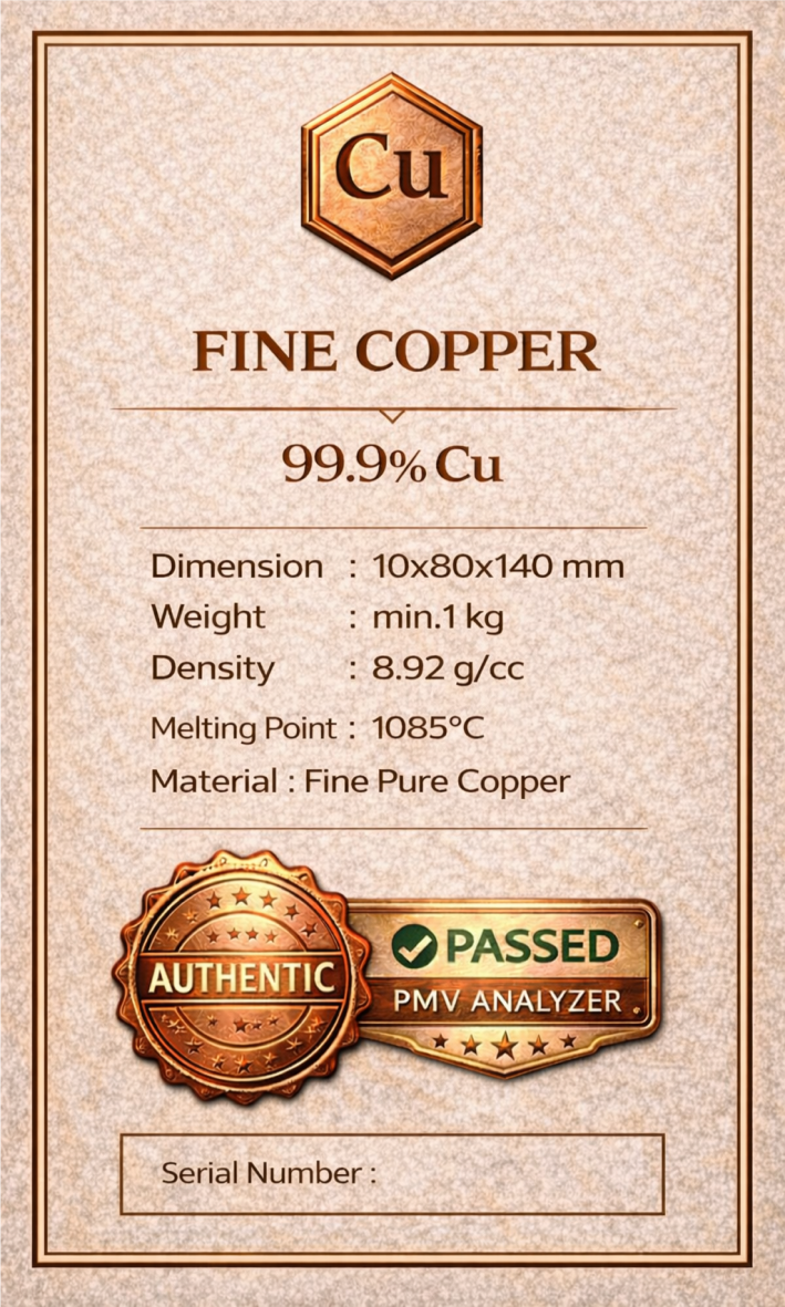 FINE COPPER 1kg Standard